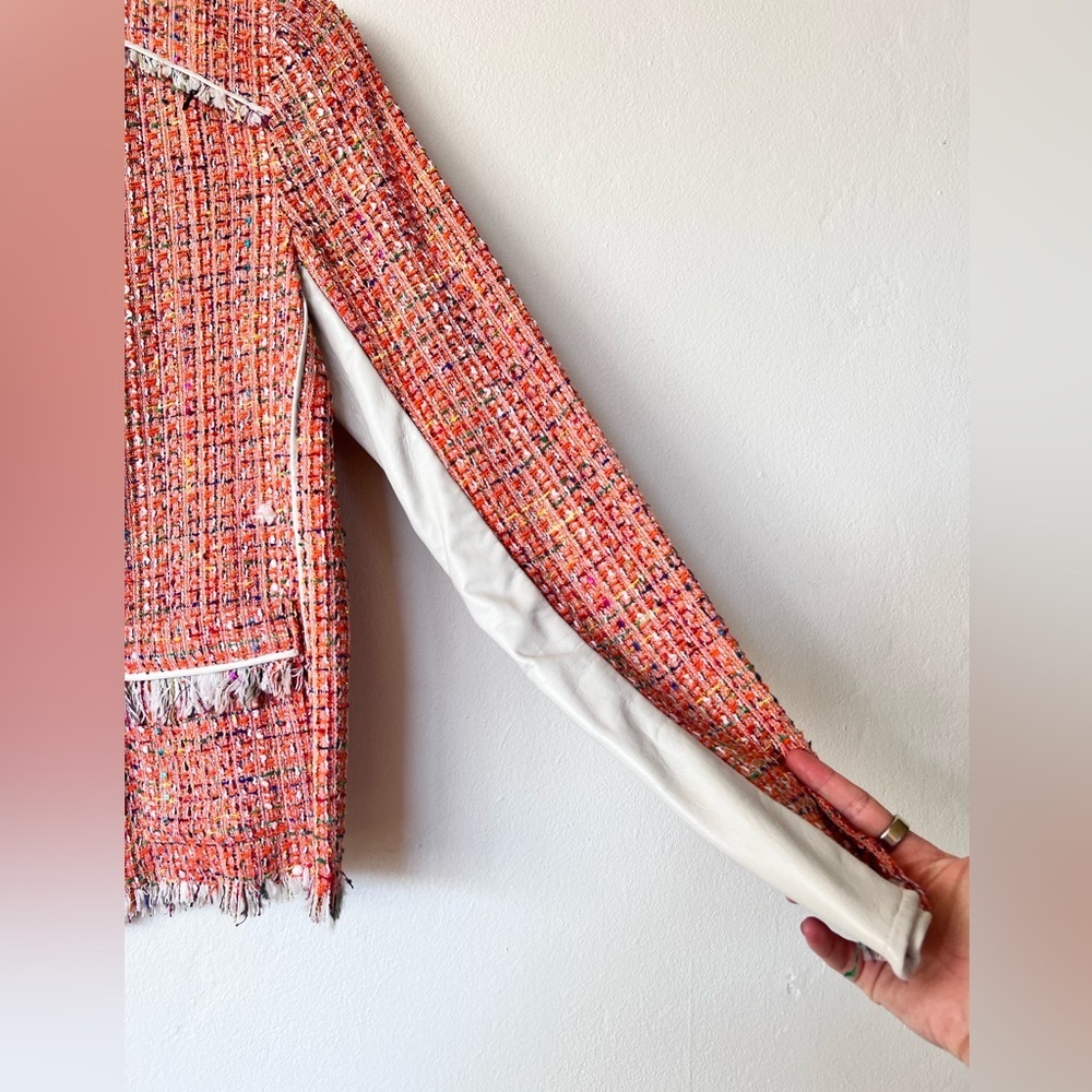 Ramy Brook Pink Tweed Jacket Size Medium - Picture 5 of 5